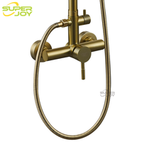 Colonne de douche complète de luxe en acier inoxydable avec robinet de salle de bain et système de douche pluie pour l'Afrique de l'Ouest (Togo, Ghana)