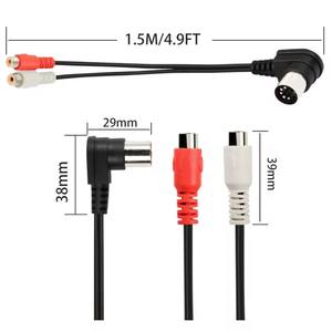 Cable de Audio Profesional de 5 Pines DIN a 2 RCA Macho-Hembra, Cable MIDI a RCA de 5 Pines para Sistemas de Sonido <span class=keywords><strong>Bang</strong></span> & <span class=keywords><strong>Olufsen</strong></span>, Naim, Quad - Product Image 6