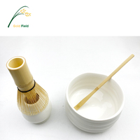 Ensemble de thé matcha en céramique moderne de luxe, réutilisable, multi-usages, de haute qualité, écologique, coffret cadeau, usage domestique et commercial, GoldField