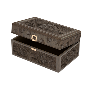 Custom Brand logo Retro Luxury Gift Jewel Pendant Packaging Necklace Box Wood Carved Jewellery Wooden Jewelry Gift Box