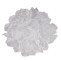 Napperons de table Ychon en forme de fleur avec estampage doré, décoration de Noël, pour mariage, imperméables, résistants à la graisse, design ajouré