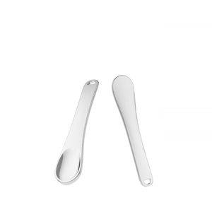 Sendok kosmetik Stainless steel riasan Mini emas mawar perak sendok wajah krim mata Logo kustom kualitas bagus - Product Image 4