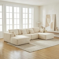 Keine Montage erforderlich, 5-Sitzer U-förmiges, platzsparendes, komprimiertes modulares Memory-Schaum-Sofa