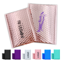 Enveloppes à bulles personnalisées avec logo rose, noir, blanc, 6x10, 6x9, pour l'expédition, les emballages, les pochettes rembourrées