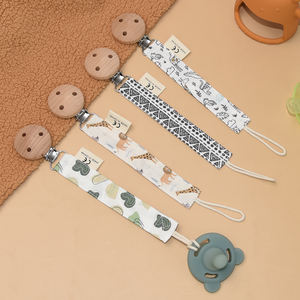 Clip <span class=keywords><strong>Portaciuccio</strong></span> in Tessuto a Forma di Animale Catenella Portasucchietto Sicura in Cotone per Neonati e Bambini Cordino per Capezzoli - Product Image 1