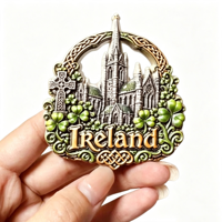 Aimants de réfrigérateur 3D Europe Irlande, souvenirs touristiques, collection d'autocollants, articles de décoration artisanaux