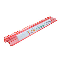 Supports et poussoirs de mahjong en lucite néon de 20 pouces, support de mahjong américain en acrylique avec poussoirs magnétiques festonnés