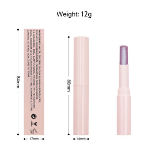 Stick de fard à paupières pailleté, couleur unique, fini scintillant, tube rose, maquillage, illuminateur, fard à paupières, produit cosmétique - Product Image 5