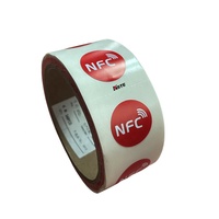 Impression personnalisée, étiquettes NFC de marque RSTE, puce F08, rouleaux d'autocollants NFC, surface mate/brillante imperméable, contrôle d'accès, utilisation 13,56 MHz