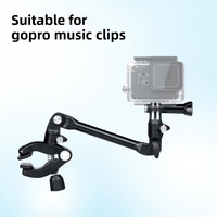 Ayarlanabilir Müzik Standı Kelepçe Montaj Aparatı, GoPro Insta360 DJI Aksiyon Kameraları için Çok Açılı Esnek Uzatma Kolu Kamera Tutucu