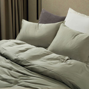 Juego de funda nórdica sólida tejida con certificado Oeko-Tex de estilo moderno 135x200cm 300TC 100% algodón satén 2 uds transpirable suave <span class=keywords><strong>cama</strong></span> para el hogar - Product Image 3