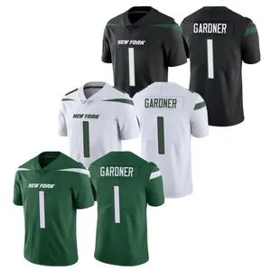 Men's New York #1 Ahmad Gardner Jerseys American Football Stitched VP Limited Untouchable Jersey Rugby Game Jerseys Green White