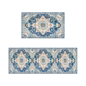 Tapete de Cocina Lavable de TPR, Rectangular, Antideslizante, Resistente al Aceite, Absorbente, de Fibra de Poliéster, con Patrón de Medallón - Product Image 2