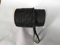 Cordage d'amarrage haute performance en nylon double tressé pour bateau, 3/8"x 20 pieds, lot de 2