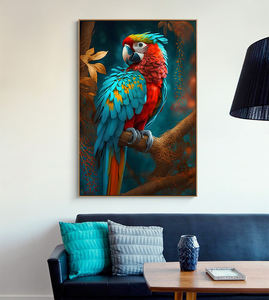 <span class=keywords><strong>Peinture</strong></span> à l'<span class=keywords><strong>huile</strong></span> de <span class=keywords><strong>perroquet</strong></span> de <span class=keywords><strong>peinture</strong></span> animale haut de gamme de 16x20 pouces pour la décoration d'entrée de restaurant - Product Image 3