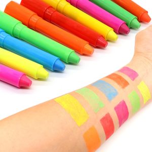 6 Crayones de <span class=keywords><strong>Pintura</strong></span> Facial Fluorescente de Neón, Brillan en la Luz Negra, <span class=keywords><strong>Pintura</strong></span> Corporal <span class=keywords><strong>para</strong></span> Halloween, Maquillaje de Club, Fiesta de Navidad - Product Image 3