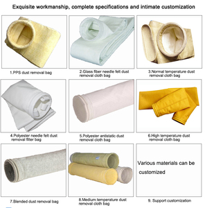Sac filtrant en maille pour dépoussiéreur industriel haute performance, en polyester non tissé pour manchon de filtre à jet pulsé Nomex P84, pour l'industrie du ciment - Product Image 6