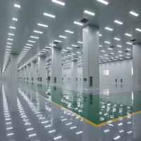 Salle blanche de laboratoire ISO GMP Salle blanche modulaire sans poussière Ensemble de panneaux muraux en PVC Mur dur Cabine propre de salle blanche FFU