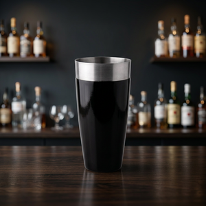 Acier MÉTAL Noir Couleur Gobelet à eau Partie de Boson Shaker pour Campagne Cocktail Bière VERRE À BIÈRE BROSSÉ ACIER INOXYDABLE - Product Image 4