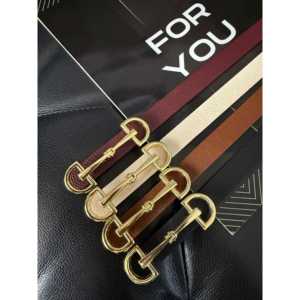 Cinturón de PU para mujer con hebilla de anillo en D dorado, estilo casual, delgado y ajustable para vestido o jeans. - Product Image 1