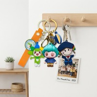 Porte-clés en plastique personnalisés, motifs dessin animé et anime, étanches, pendentifs fantaisie, breloques anti-stress, vente en gros, dorés, DIY, design, breloques de sac mignonnes, dessert 3D