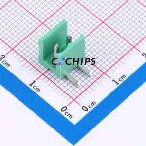 MXHT396R-3.96-02P-GN01-Cu-A Plug-in Terminal Block Bent Lead Through Hole,P=3.96mm Board-to-Board / Socket - Open 1x2P 3.96mm - Product Image 1