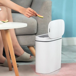14L Slim smart sensor trash can electric automatic plastic garbage bin office kitchen home rubbish dustbin