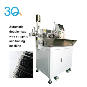 3Q Double head dipping machine fully automatic 10 wire dipping machine stripping cutting wire twisting auto 2 side tinning machi