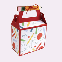 Boîte cadeau en chocolat de petite taille personnalisée avec impression couleur intégrale en gros, recyclable, boîte à bonbons pour mariage, emballage à emporter avec poignée