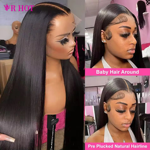 Perruque frontale complète HD en cheveux humains naturels vierges indiens bruts, densité 200%, avec dentelle transparente, vente en gros - Product Image 3