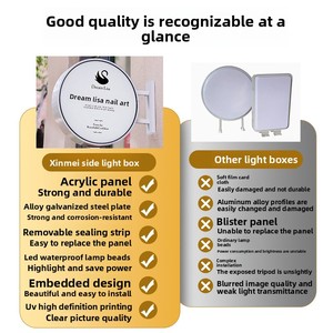 <strong>Light</strong> Box Billboard Stainless Steel Frame Double-sided Luminous Commercial Use Side Hanging Wall Hanging Door <strong>Light</strong> <strong>Board</strong> - Product Image 3