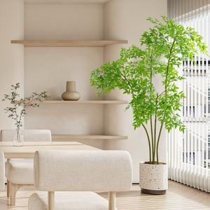 120 <span class=keywords><strong>cm</strong></span> 4 pieds intérieur verdure plastique Nantian <span class=keywords><strong>bambou</strong></span> plante nordique haute qualité artificielle Nandina arbre - Product Image 1