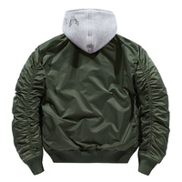 Veste coupe-vent imperméable pour homme sur mesure, veste d'équipage de vol, veste bomber épaisse et chaude, sweat à capuche pour homme