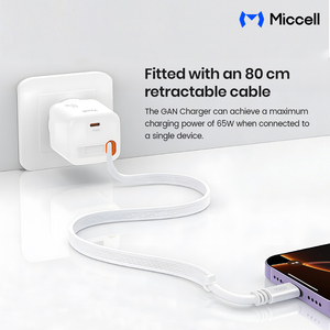 <span class=keywords><strong>Chargeur</strong></span> universel rapide Miccell 65W pour iPhone avec câble USB, <span class=keywords><strong>chargeur</strong></span> de téléphone portable haute vitesse portable pour smartphones et ordinateurs portables - Product Image 4