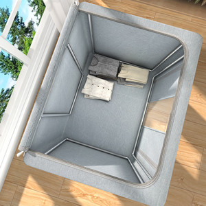 Clothing Organizer <b>Storage</b> <b>Box</b> Large <b>Folding</b> Rectangle Solid Color Home Wardrobe Dormitory Use - Product Image 1