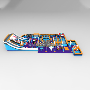 Kustom luar ruang raksasa tema Juegos taman hiburan permainan taman bermain dalam ruangan tiup rintangan istana Slide trampolin - Product Image 4