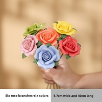 Jingdezhen Keramische rozenornamenten Woonkamer Bloemstukken Gedroogde bloemen Licht luxe high-end minimalistisch huis