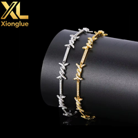 Bracelet Hip Hop en Cuivre et Zircon 2,5 mm pour Homme, Chaîne Fine Tennis Délicate pour Femme, Breloque de Créateur Tendance, Vente en Gros, Sertissage Griffe