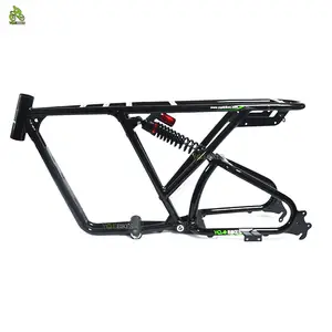 YQEBIKES 20 pollici Fat E City Bike Frame 200mm posteriore aperto dimensioni Full Suspension MTB Frameset Mid ammortizzatore telaio bici in alluminio