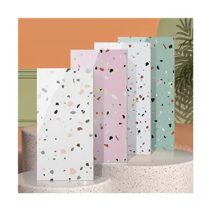 Macaron-azulejos de cerámica de estilo nórdico, azulejos de pared de cerámica brillantes de 300x600mm, partículas de colores brillantes, <span class=keywords><strong>terrazo</strong></span> <span class=keywords><strong>pulido</strong></span> - Product Image 1