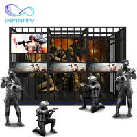 Simulador de realidad virtual 9dvr, juegos de disparos Vr, 4 jugadores en línea