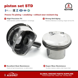 Juego de pistones RACEORLY 11257564335 de 85 mm 9.3:1 STD para <span class=keywords><strong>BMW</strong></span> <span class=keywords><strong>N52</strong></span> B30 3.0L E60 E87 E90 E92 <span class=keywords><strong>130i</strong></span> 330i 530Li tipo dividido - Product Image 2