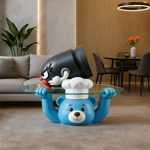 Sculpture d'art moderne et créative en fibre de verre Jingyue, personnalisée et populaire, pour table basse d'intérieur, décoration de maison, ornement de salon - Product Image 2
