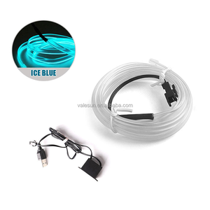 Bande lumineuse d'ambiance EL froide de 5 m pour voiture, néon LED RVB, bande lumineuse d'ambiance intérieure pour voiture, fil EL - Product Image 2