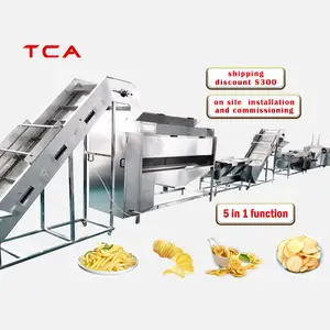 TCA 100-1000kg/jam CIP kentang otomatis lini produksi chip kentang mesin pembuat