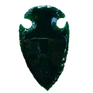 Wholesale Native Green Glass Arrowheads 6 Inch Handmade Decorative Tribal Crafts Collectible Gift Items Native Arrow - Product Image 1
