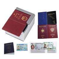 Automático Hotel KIOSK NFC RFID Smart IC ID Card Lector de documentos PDF417 Licencia de conducir OCR MRZ Imagen de página completa Escáner de pasaporte