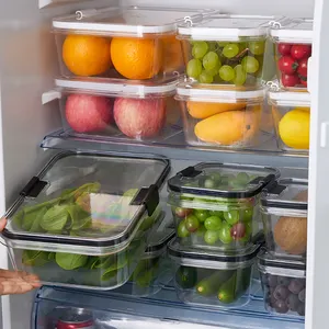 Kunststoff behälter Klar Luftdichte Küche Lebensmittel Aufbewahrung boxen Behälter Set Lebensmittel behälter mit Deckel für Pantry Organisation