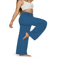Pantalon décontracté ample pour femme grande taille 2026, coupe droite, taille élastique, avec cordon de serrage et poches
