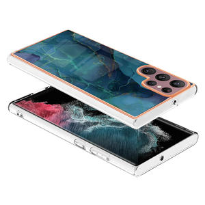 2023 nuovo arrivo TPU PC <span class=keywords><strong>Cover</strong></span> per <span class=keywords><strong>Samsung</strong></span> S23 Hard Case <span class=keywords><strong>S22</strong></span> S23 Ultra S23 Plus placcatura IMD Marble Case - Product Image 3